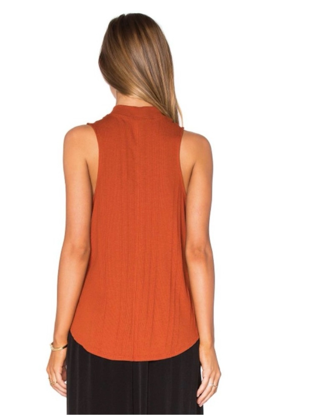 Free People Rust Keyhole Ribbed Tank - Picture 3 of 5